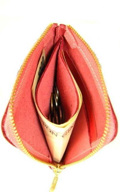 アリゾナ L字ファスナーコインケース(札 カード入り)イタリア産牛革