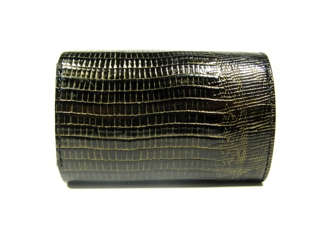 コインキャッチャー 財布 クロコダイルゴールド(エナメル加工牛革型押し)日本製