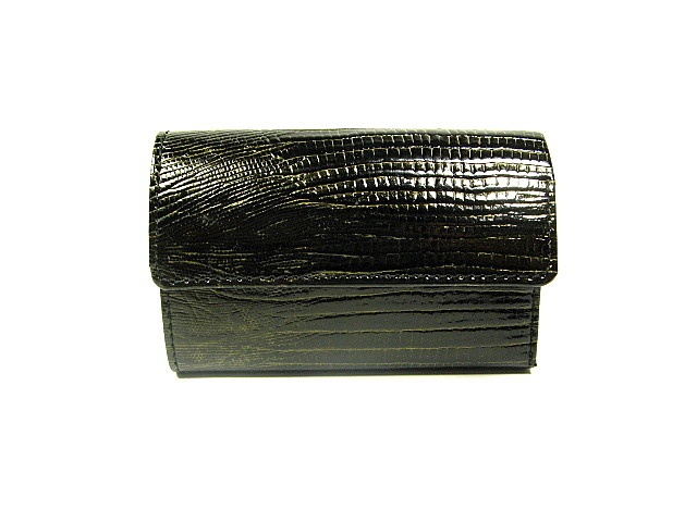 コインキャッチャー　財布　クロコダイルゴールド（エナメル加工牛革型押し）日本製