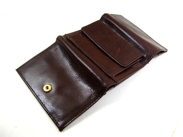 バッファロー 三つ折り財布 ブラウン