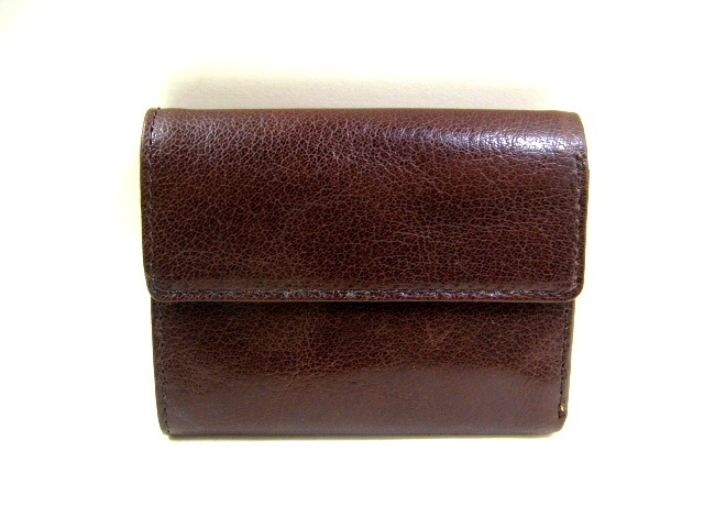 バッファロー 三つ折り財布 ブラウン
