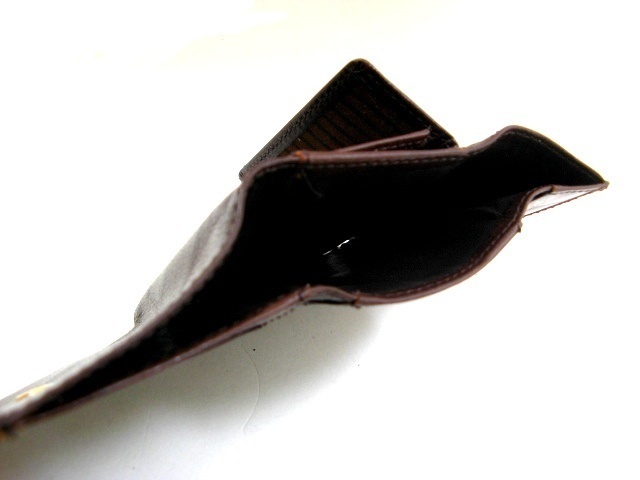 バッファロー 三つ折り財布 ブラウン