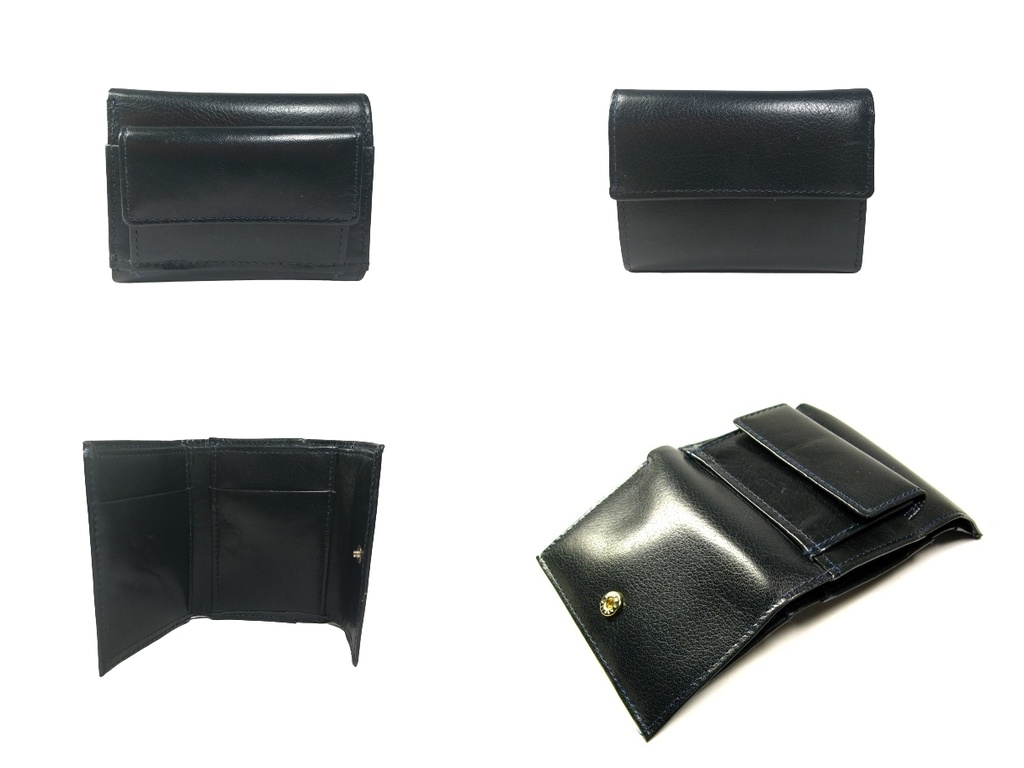 バッファロー 三つ折り財布 ブラウン