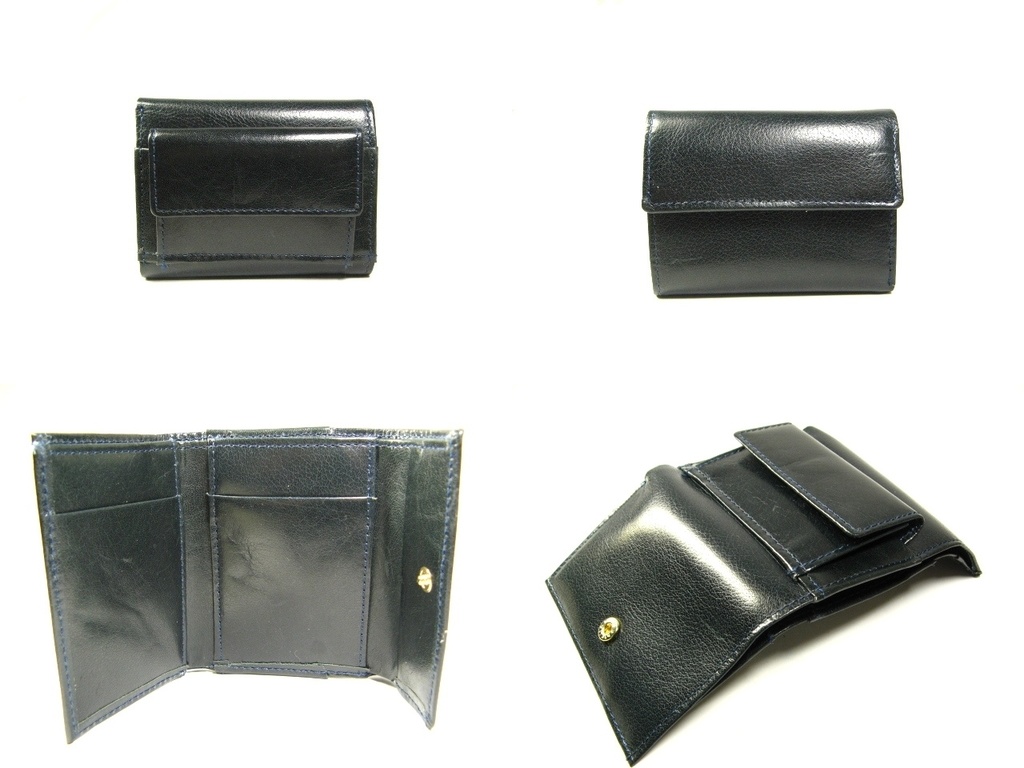 バッファロー 三つ折り財布 ブラウン