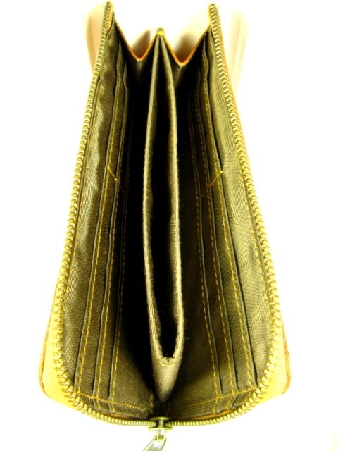 トスカーナ革 L字ファスナー長財布 (イタリア産牛革)キャメル