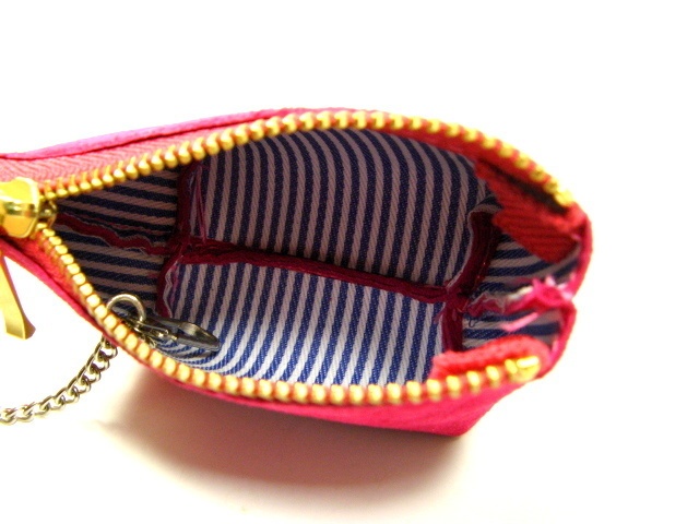 スエード 小銭入れ(キーホルダー付き)