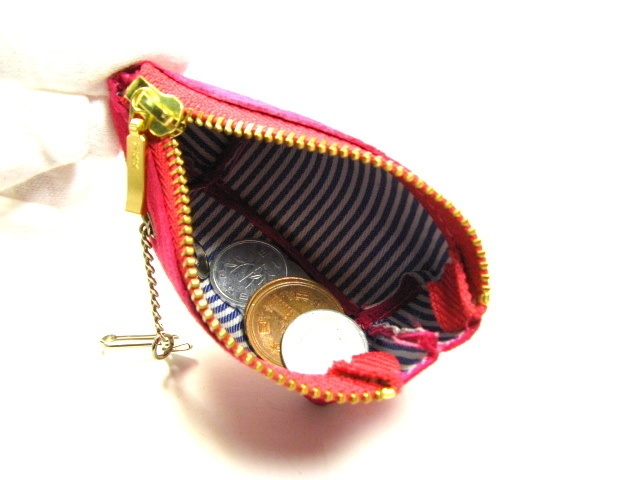 スエード 小銭入れ(キーホルダー付き)