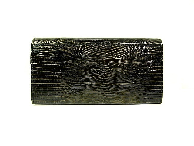エナメルクロコダイル 長財布(型押し牛革)