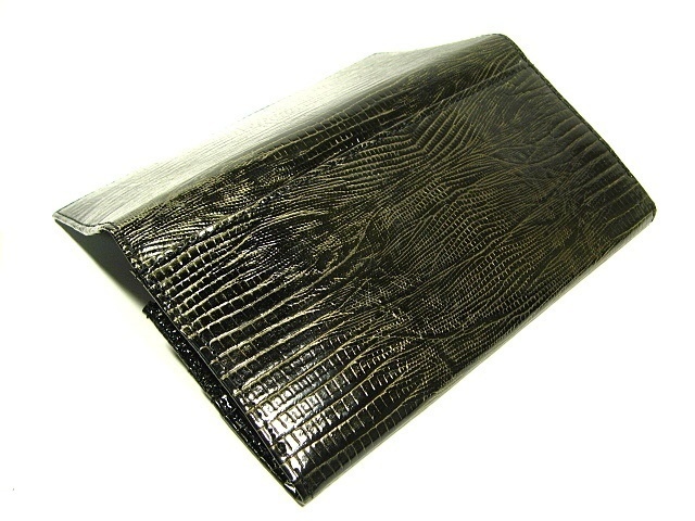 エナメルクロコダイル 長財布(型押し牛革)