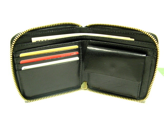 クロスライン BOX二つ折り財布 バッファロー革