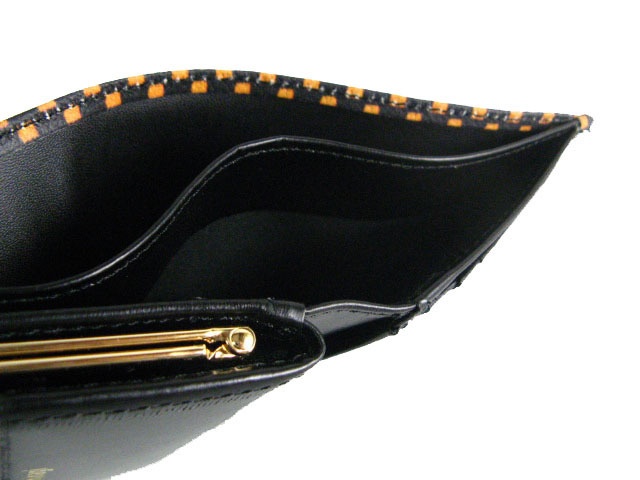 口金二つ折り財布 江戸市松