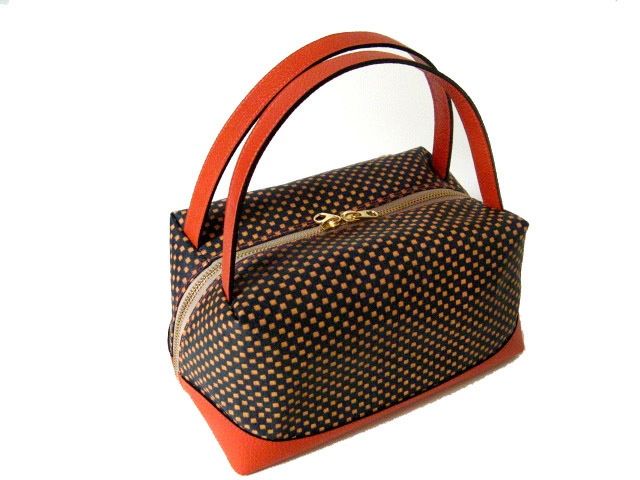 手提げハンドバッグ 江戸市松