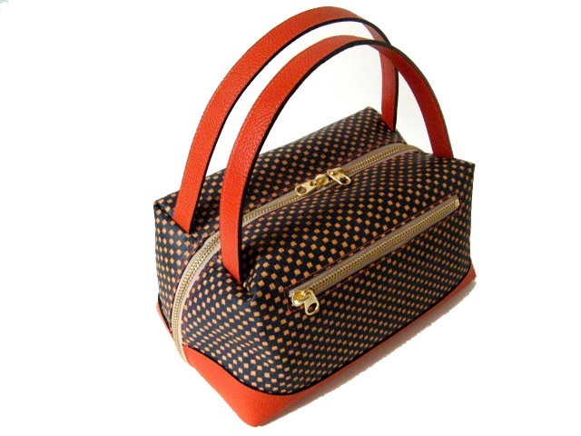 手提げハンドバッグ 江戸市松