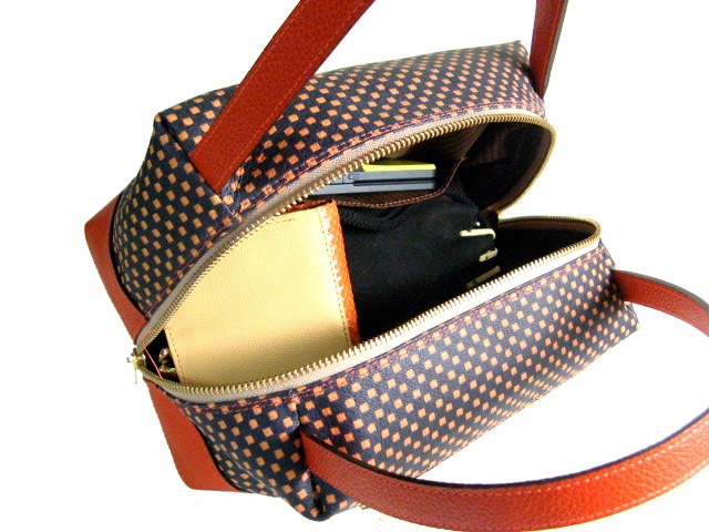 手提げハンドバッグ 江戸市松