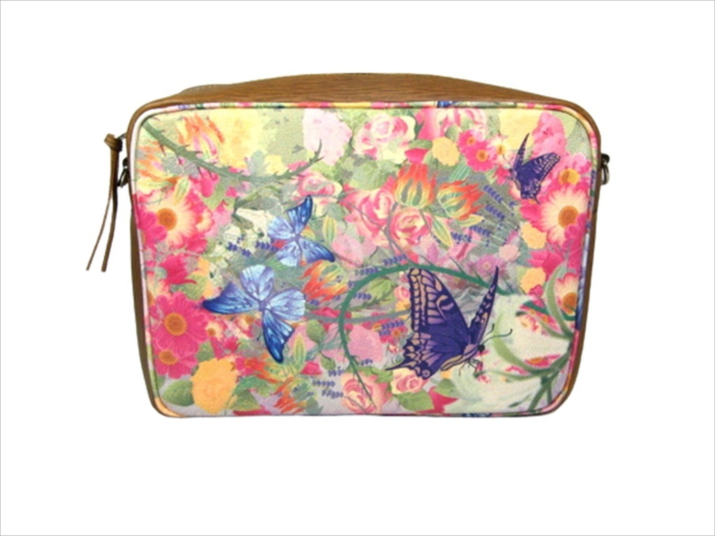 花と揚羽蝶 ショルダーバッグ