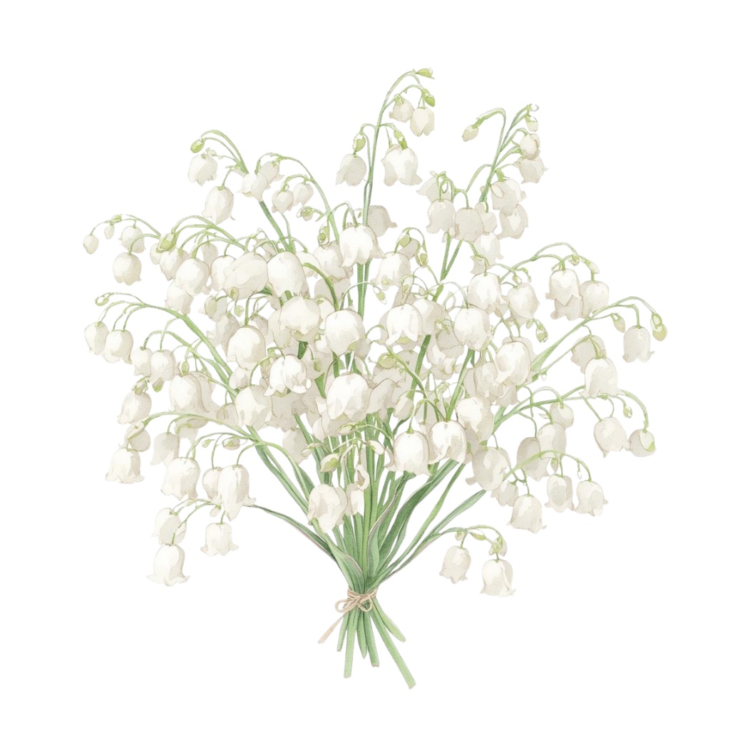 アンティークで可愛らしい「花嫁の花束」クリップアートシリーズ