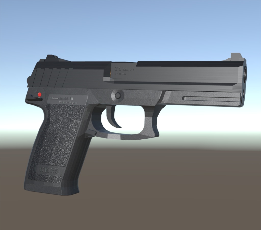 【3Dモデル】SI_MK35ハンドガン【射撃機能付き】
