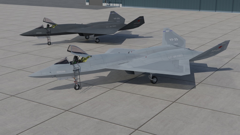 【3Dモデル】XF-23/F-23 戦闘機【VRCで飛ばせる】