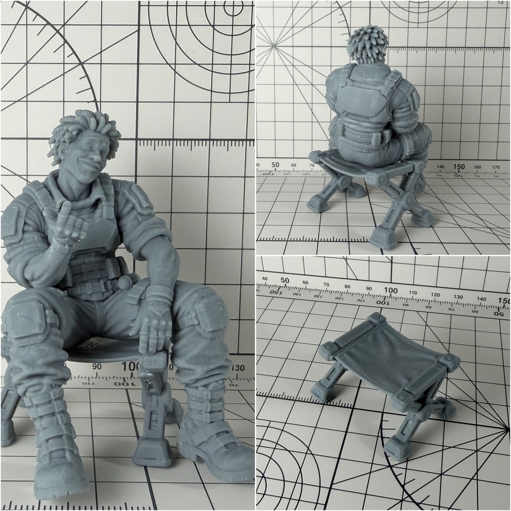 1/20 1/35 1/48 ZTFW-FGSS-002 SITTING SOLDIER JAX