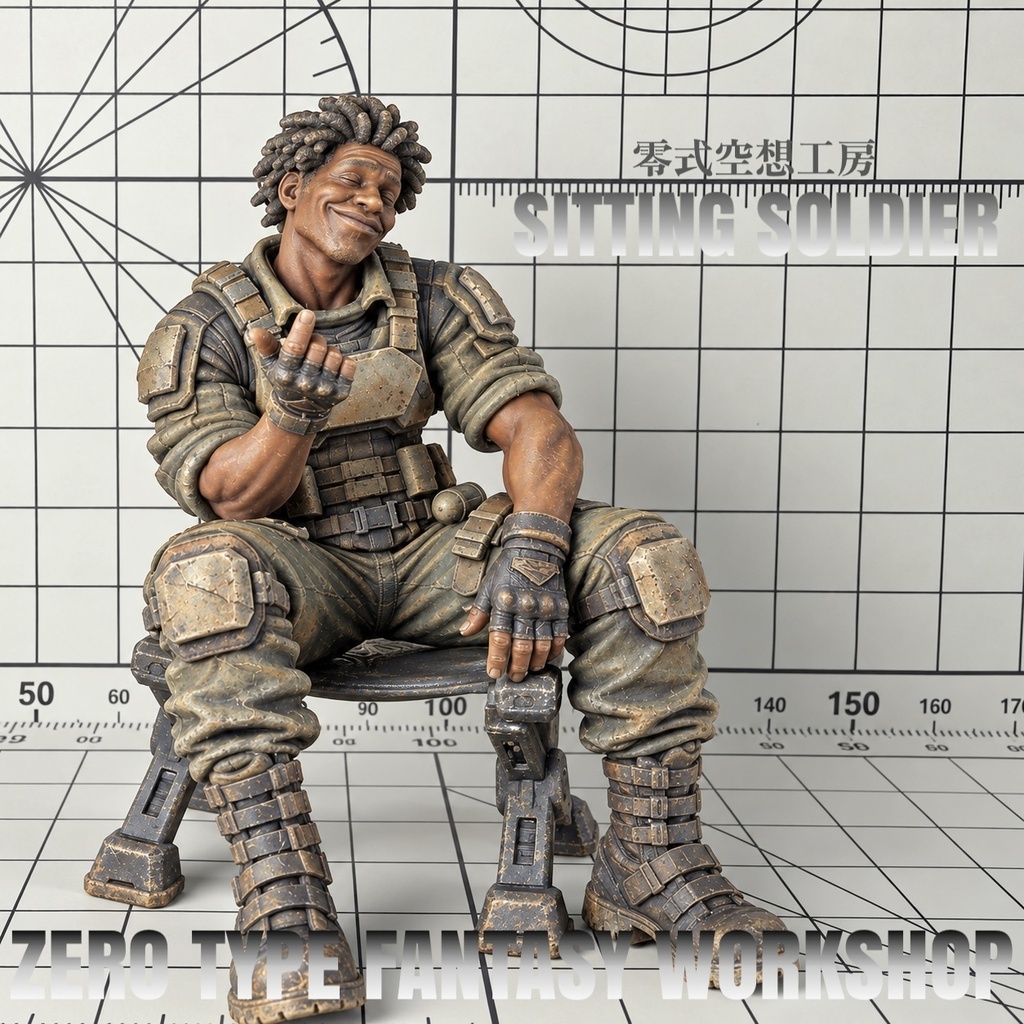 1/20 1/35 1/48 ZTFW-FGSS-002 SITTING SOLDIER JAX