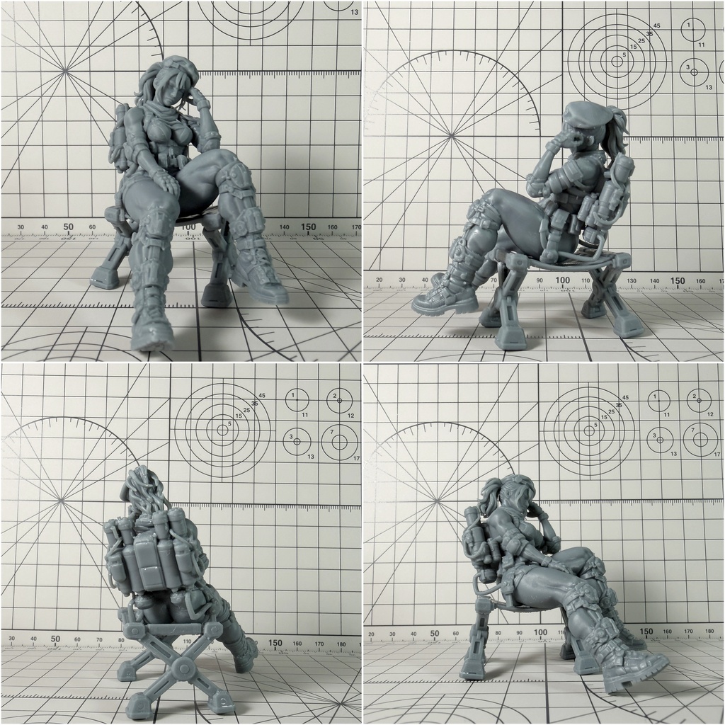 1/20 1/35 1/48 ZTFW-FGSS-005 SITTING SOLDIER AKANE