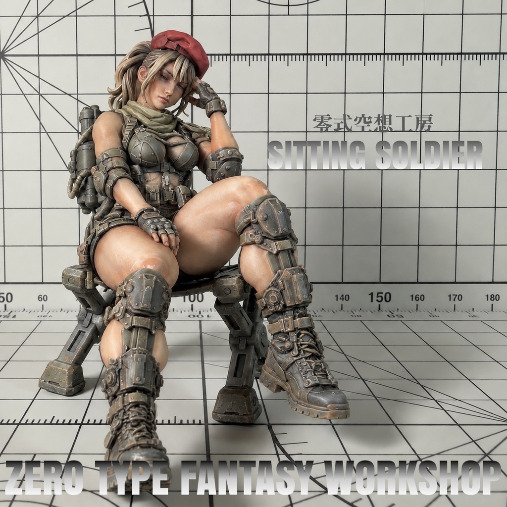 1/20 1/35 1/48 ZTFW-FGSS-005 SITTING SOLDIER AKANE