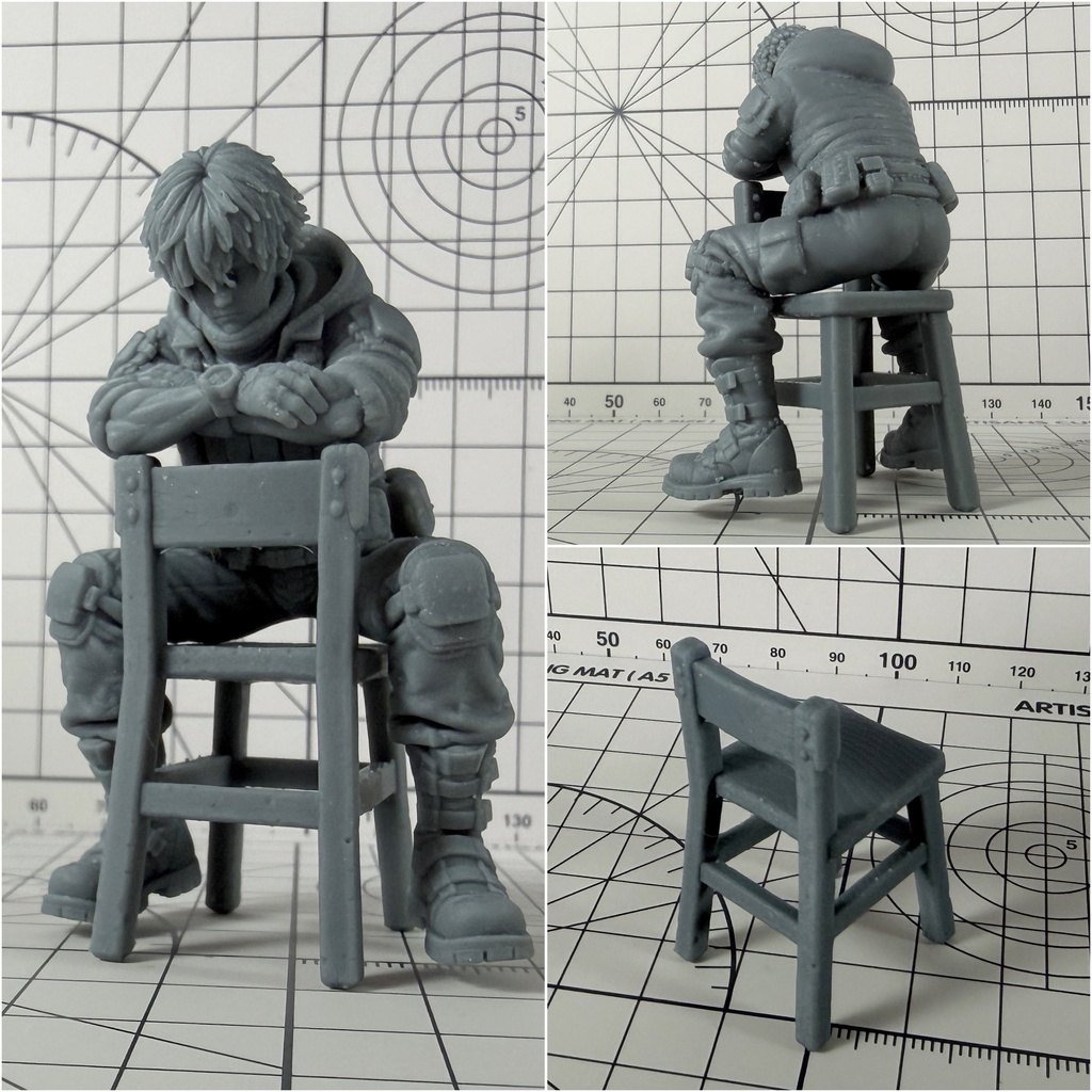 1/20 1/35 1/48 ZTFW-FGSS-003 SITTING SOLDIER ROOK