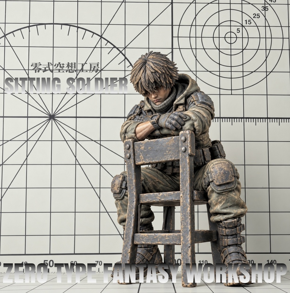 1/20 1/35 1/48 ZTFW-FGSS-003 SITTING SOLDIER ROOK