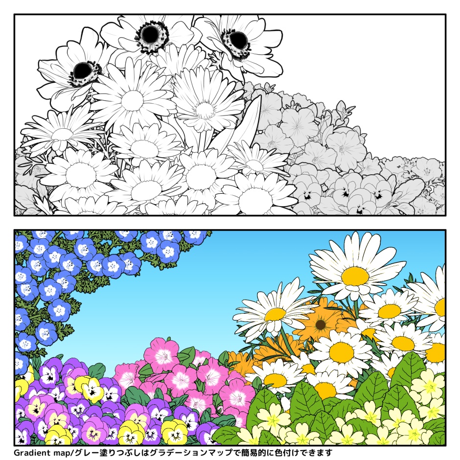 花素材まとめ(ブラシ素材のみ)/クリスタ