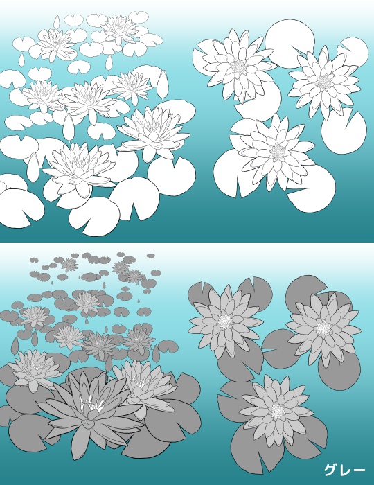 睡蓮ブラシセット/クリスタ