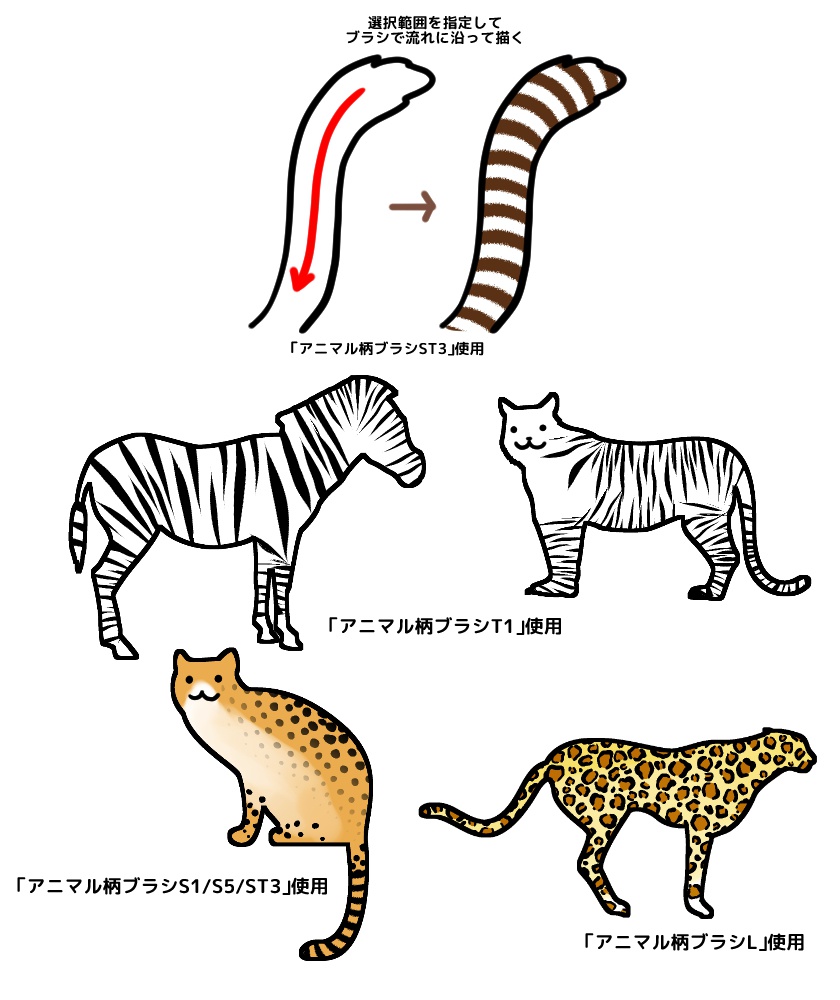アニマル柄ブラシセット/クリスタ