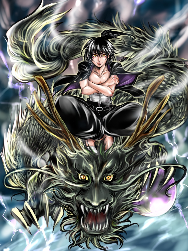 龍神　キャンバス印刷F4サイズ