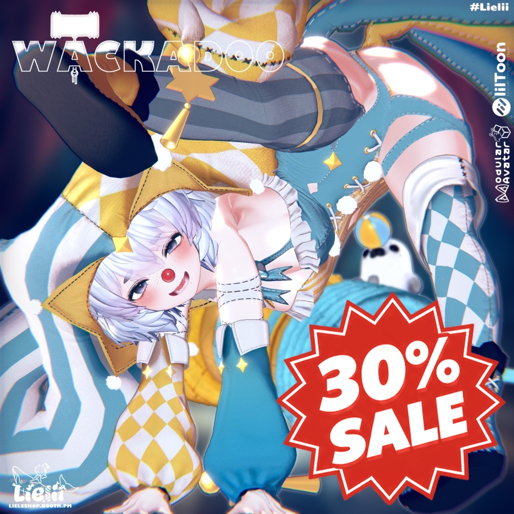 📣SALE📣🎭WACKADOO🎪 【19avatar】~【ギミック付き衣装】