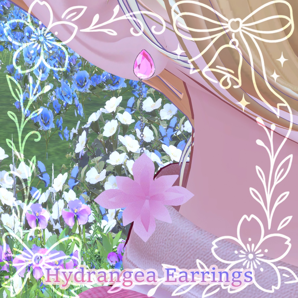 【無料】HydrangeaEarrings ＆ SimpleEarrings ＆ Nemophila Earrings