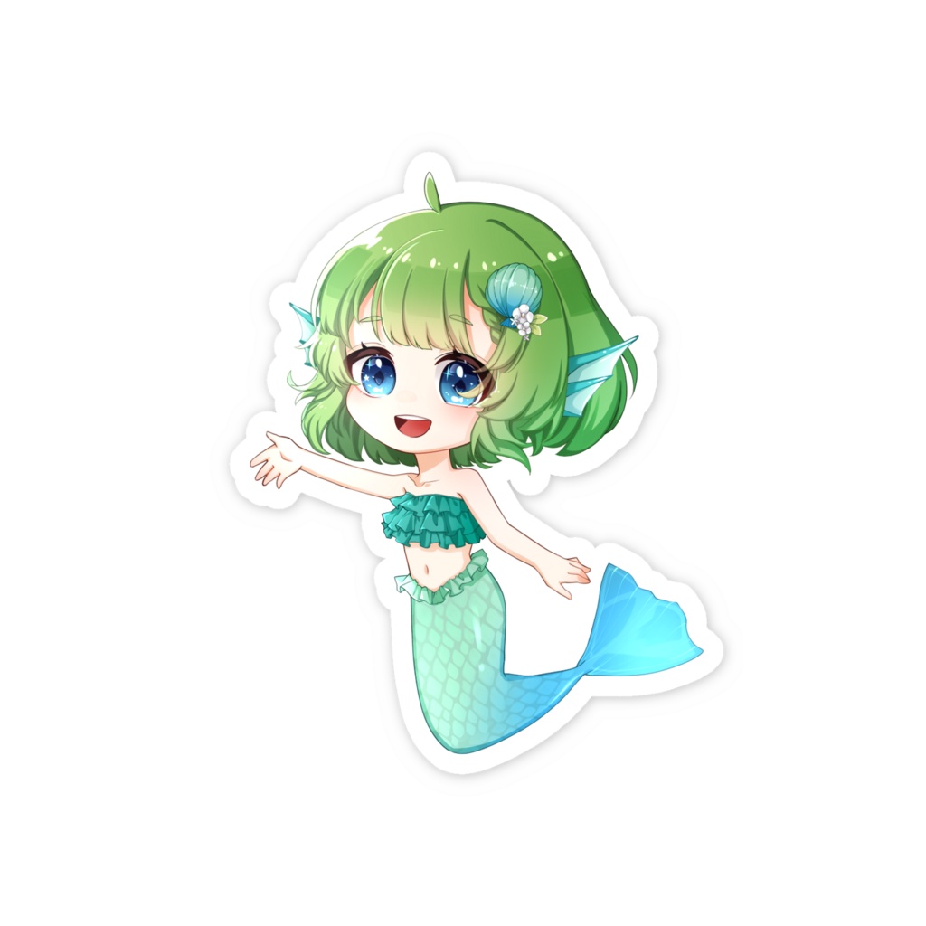 人魚ステッカー