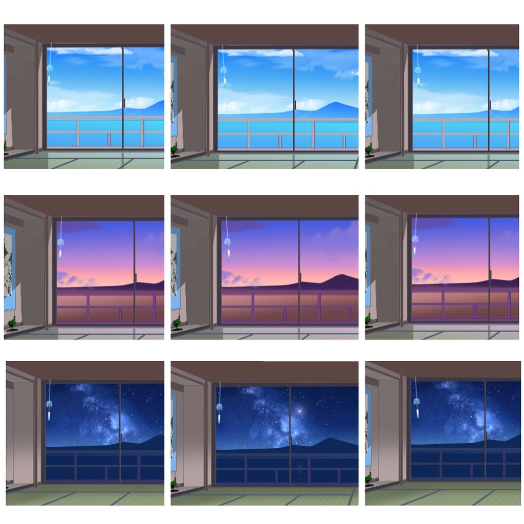 【動く背景】夏の高級旅館【Vtuber向け】