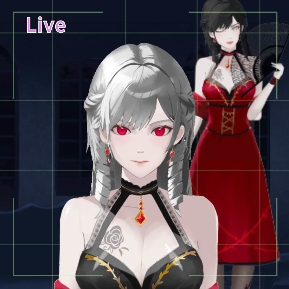 Eris Veil - エリス・ヴェール -【３６０通り作れる　汎用モデル】【背景、OP、配信枠付き】Eris Veil - [360-way versatile model] [Background, opening theme, and streaming slot included]