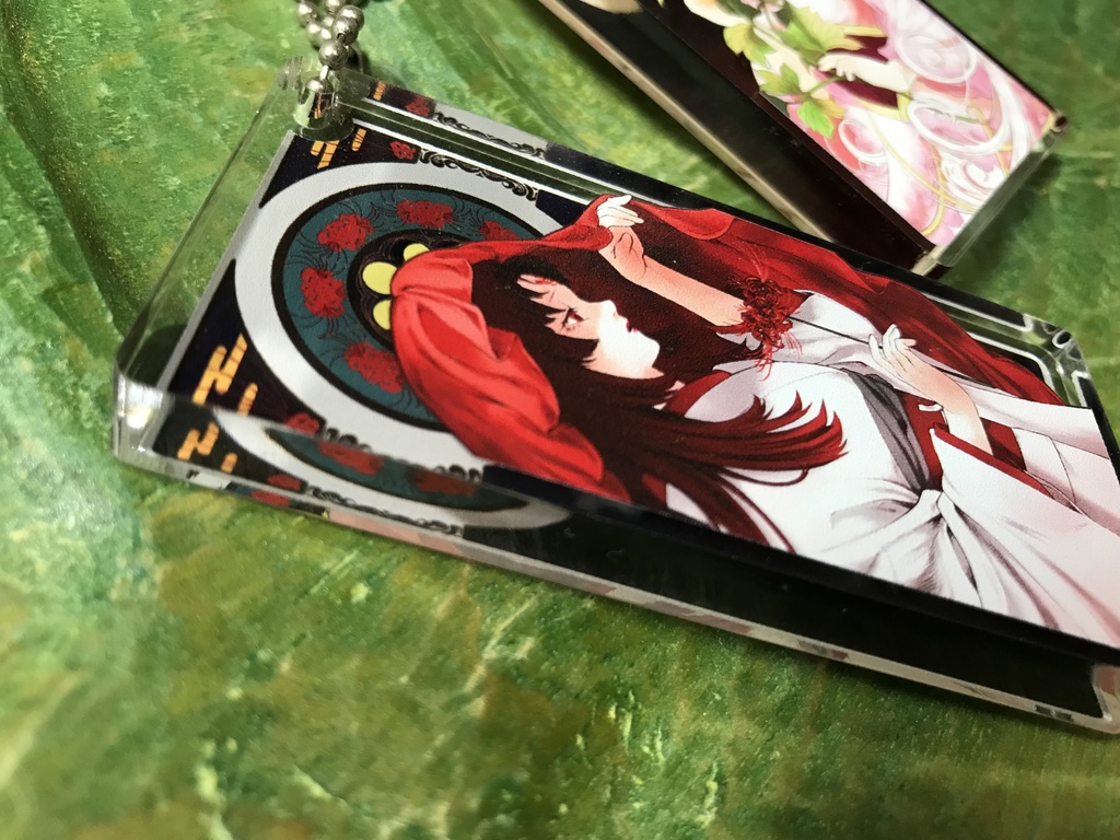 ミュシャ風アクリルドミスト「彼岸の精」「牡丹の精」