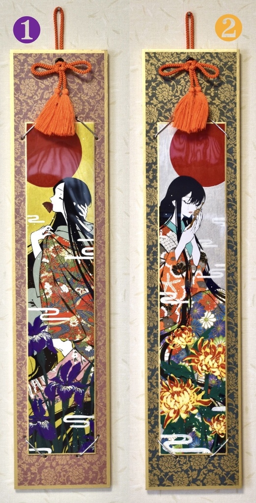 乙女の短冊掛け軸第1弾　菖蒲/巴菊