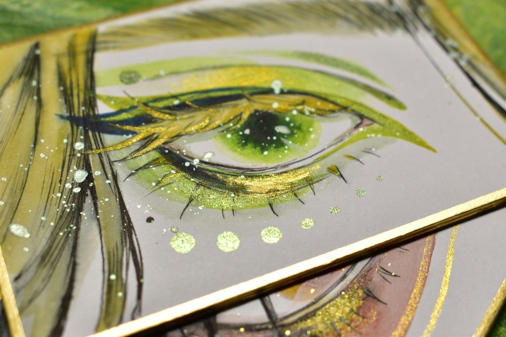 ミニ色紙「麗眼-れいがん-」シリーズ4種