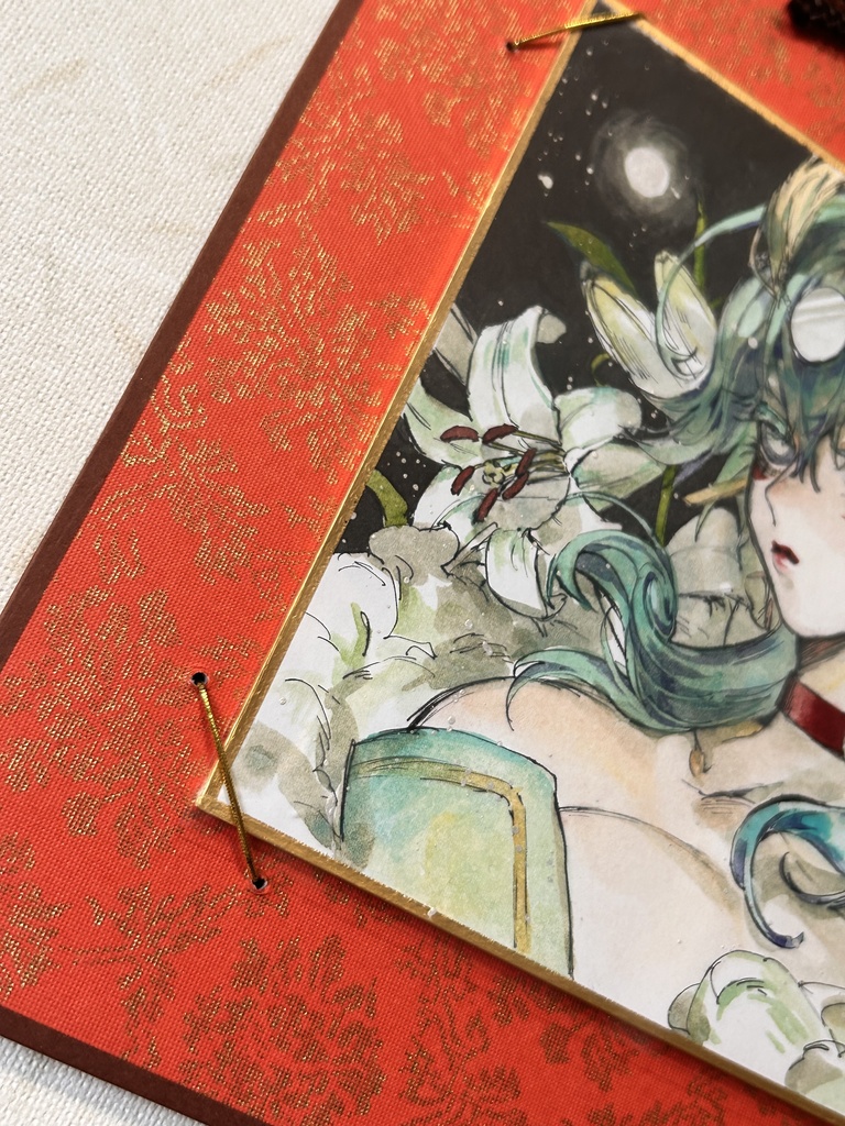 ミニ色紙「白百合の女神」