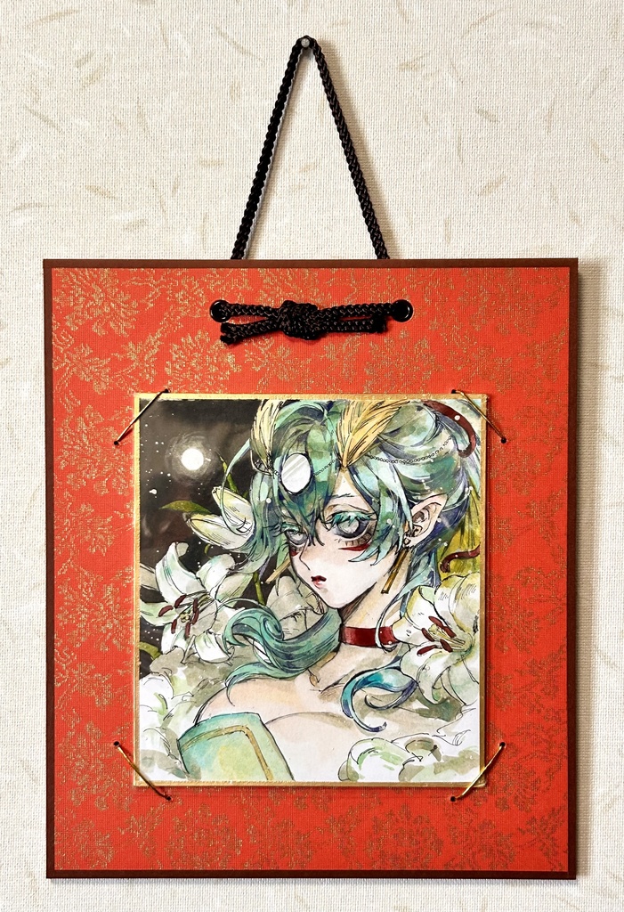 ミニ色紙「白百合の女神」