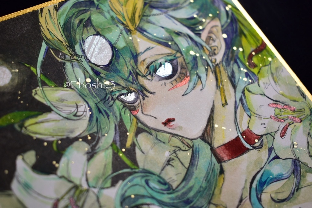 ミニ色紙「白百合の女神」