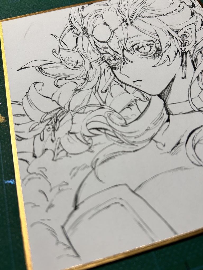 ミニ色紙「白百合の女神」