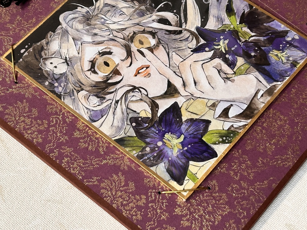 ミニ色紙「黒百合の姫」