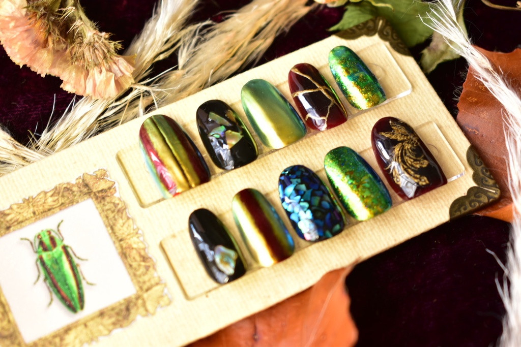 ネイルチップ「ヤマトタマムシ」