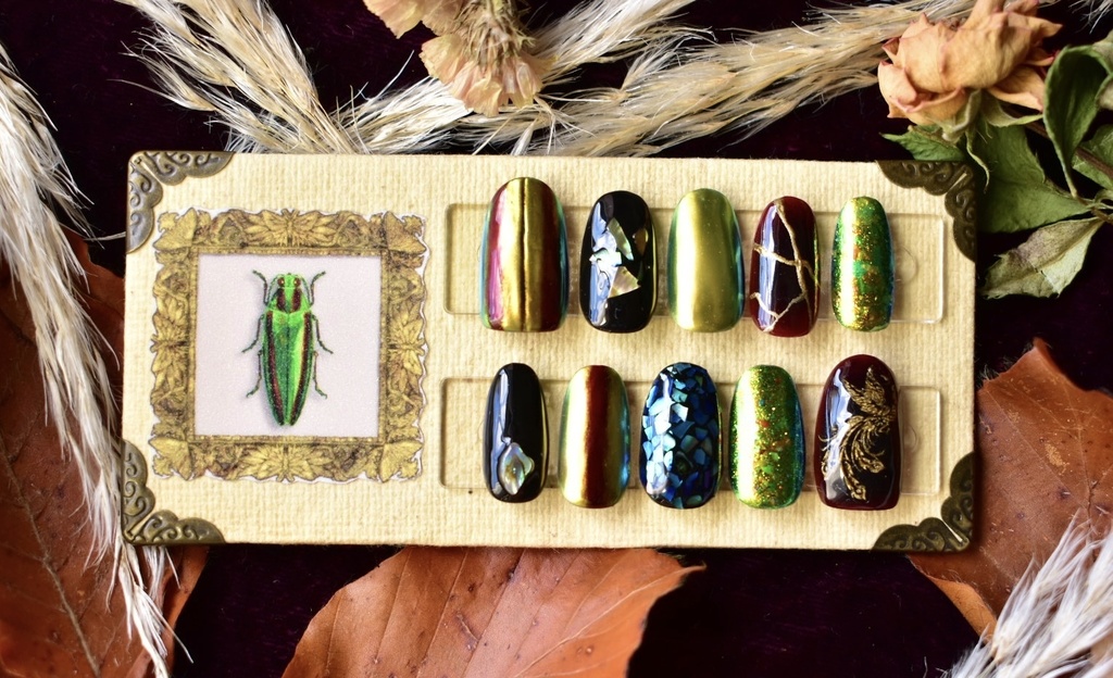 ネイルチップ「ヤマトタマムシ」