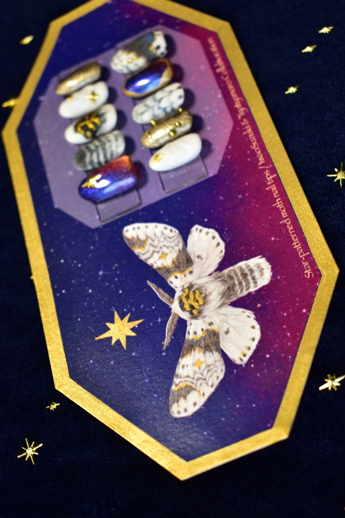 ネイルチップ「星の模様の蛾」受注生産