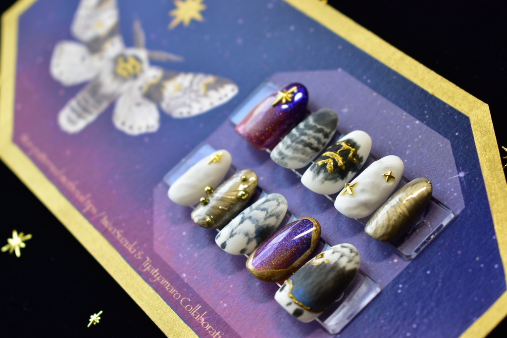 ネイルチップ「星の模様の蛾」受注生産
