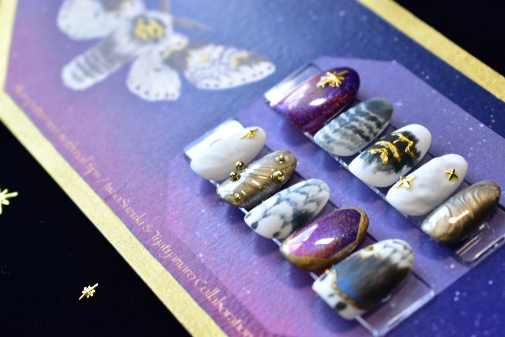 ネイルチップ「星の模様の蛾」受注生産